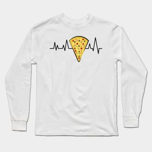 Heartbeat Pulse - Pizza Slice Long Sleeve T-Shirt